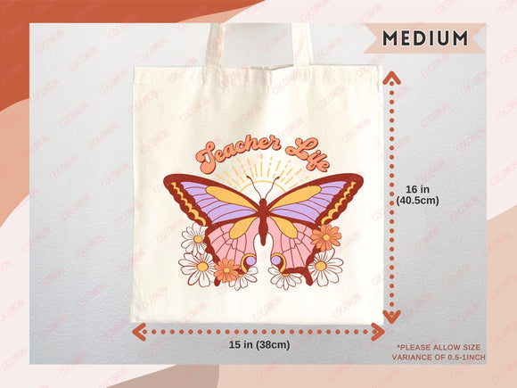 Teacher Appreciation Bag Gift Tote Bag Canvas Custom Teacher Gift Personalized School Bag Gifted Teacher Tote Reusable Bag School Campus Bag