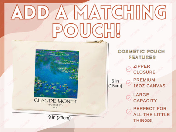 Monet Tote Bag Artsy Bag Monet Shoulder Bag Monet Gift School Tote Bag Eco Friendly Aesthetic Tote Shopper Reusable Grocery Bag Gift for Her