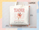 Teacher Appreciation Bag Gift Tote Bag Canvas Custom Teacher Gift Personalized School Bag Gifted Teacher Tote Reusable Bag School Campus Bag