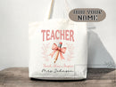 Teacher Appreciation Bag Gift Tote Bag Canvas Custom Teacher Gift Personalized School Bag Gifted Teacher Tote Reusable Bag School Campus Bag