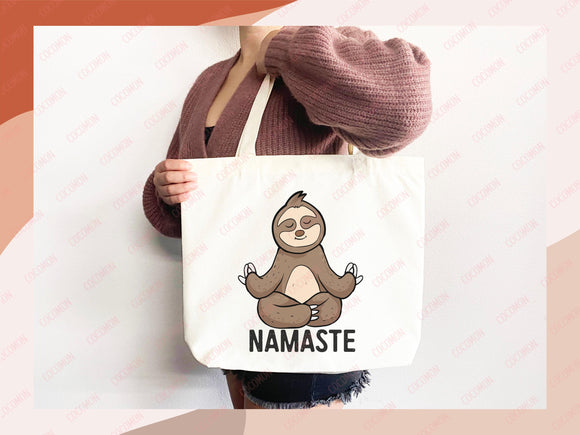 Yoga Canvas Tote Bag Fun Yoga Lover Gift for Yoga Tote Bag Everyday Tote Eco Friendly Aesthetic Tote Shopper Reusable Grocery Bag Cute Bag