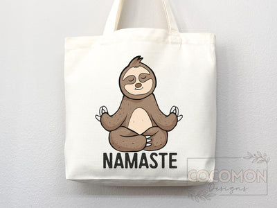 Yoga Canvas Tote Bag Fun Yoga Lover Gift for Yoga Tote Bag Everyday Tote Eco Friendly Aesthetic Tote Shopper Reusable Grocery Bag Cute Bag