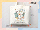 Teacher Appreciation Bag Gift Tote Bag Canvas Custom Teacher Gift Personalized School Bag Gifted Teacher Tote Reusable Bag School Campus Bag