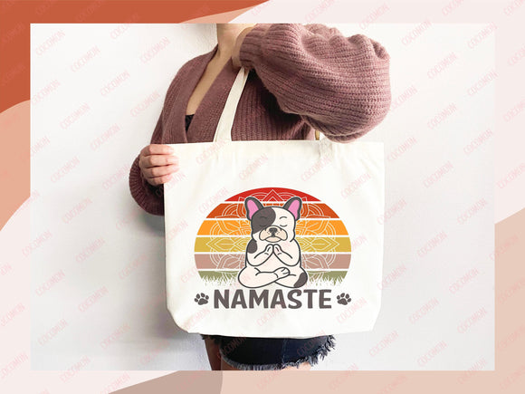 Yoga Canvas Tote Bag Fun Yoga Lover Gift for Yoga Tote Bag Everyday Tote Eco Friendly Aesthetic Tote Shopper Reusable Grocery Bag Cute Bag
