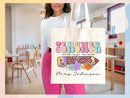 Teacher Appreciation Bag Gift Tote Bag Canvas Custom Teacher Gift Personalized School Bag Gifted Teacher Tote Reusable Bag School Campus Bag