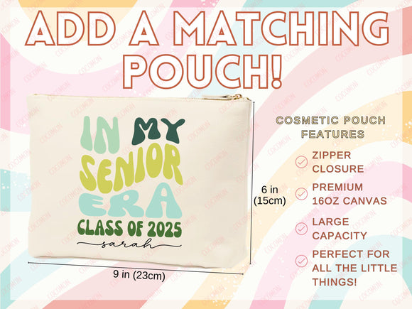 Custom Name Senior Tote Bag High School University Gift Graduation Bag for Her Personalized College Tote Campus School Bag Customized Gift