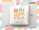 Custom Name Senior Tote Bag High School University Gift Graduation Bag for Her Personalized College Tote Campus School Bag Customized Gift