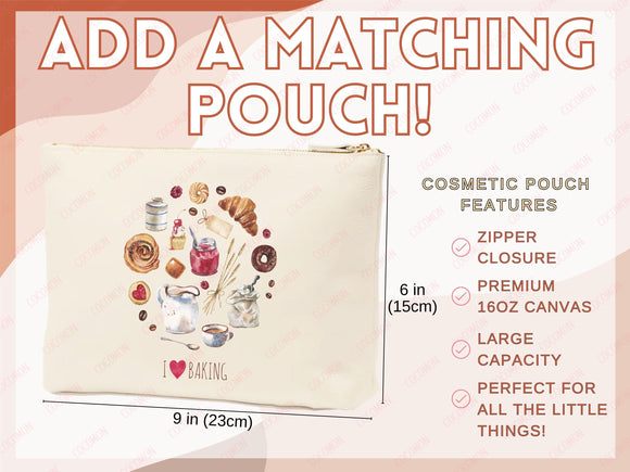 Baking Lover Canvas Tote Bag Funny Baker Gift Tote Bag Everyday Tote Eco Friendly Gift Tote Shopper Reusable Grocery Bag Cute Aesthetic Bag