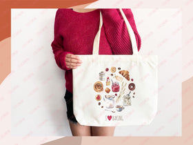 Baking Lover Canvas Tote Bag Funny Baker Gift Tote Bag Everyday Tote Eco Friendly Gift Tote Shopper Reusable Grocery Bag Cute Aesthetic Bag