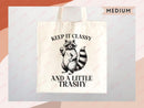Raccoon Canvas Tote Bag Funny Raccoon Lover Gift Tote Bag Everyday Tote Eco Friendly Tote Shopper Gift Tote Reusable Grocery Bag Cute Bag