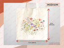 Floral Tote Bag flower tote canvas wildflower bag eco friendly bag aesthetic tote bag reusable bag gift for plant lover tote flower bag cute