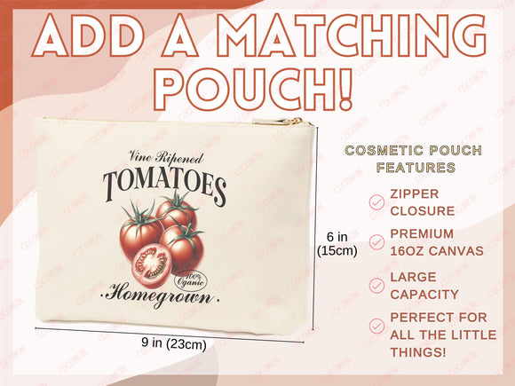 Tomato Canvas Tote Bag Farmers Market Tote Bag Gift Tote Shopper Bag Everyday Tote Eco Friendly Tote Reusable Grocery Bag Summer Bag