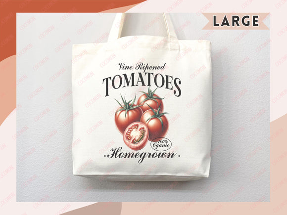 Tomato Canvas Tote Bag Farmers Market Tote Bag Gift Tote Shopper Bag Everyday Tote Eco Friendly Tote Reusable Grocery Bag Summer Bag