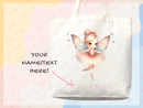 Personalized Name Tote Bag Ballerina Ballet Gift Daycare Diaper Bag Custom Tote Customized Name Back to School Bag for Kids Bag Kindergarten