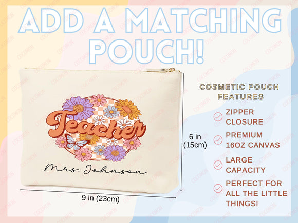 Teacher Appreciation Bag Gift Tote Bag Canvas Custom Teacher Gift Personalized School Bag Gifted Teacher Tote Reusable Bag School Campus Bag