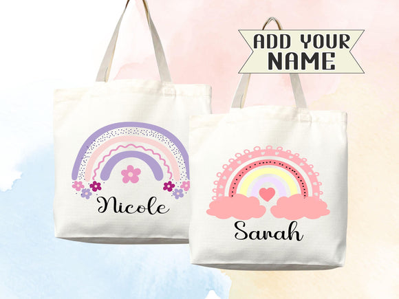 Kids Name Tote Bag Childrens Gift Library Bag Daycare Diaper Bag Custom Tote Customized Name Back to School Bag for Kids Bag Kindergarten