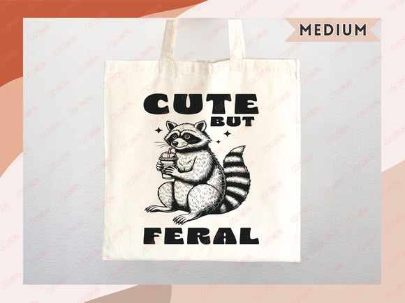 Raccoon Canvas Tote Bag Funny Raccoon Lover Gift Tote Bag Everyday Tote Eco Friendly Tote Shopper Gift Tote Reusable Grocery Bag Cute Bag