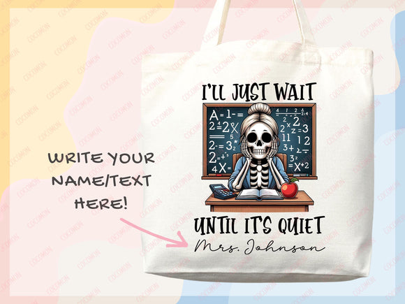 Teacher Appreciation Bag Gift Tote Bag Canvas Custom Teacher Gift Personalized School Bag Gifted Teacher Tote Reusable Bag School Campus Bag