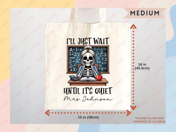 Teacher Appreciation Bag Gift Tote Bag Canvas Custom Teacher Gift Personalized School Bag Gifted Teacher Tote Reusable Bag School Campus Bag