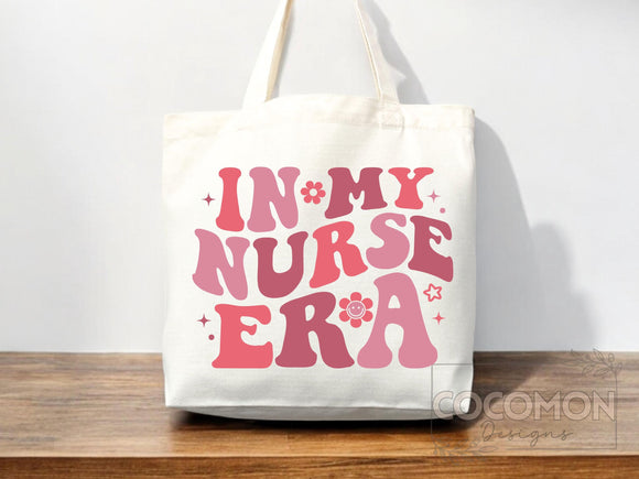 Nurse Canvas Tote Bag Nursing Bag Registered Nurse Gift for Her Women Bag Everyday Tote Eco Friendly Gift Tote Shopper Reusable Grocery Bag