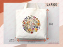 Floral Tote Bag flower tote canvas wildflower bag eco friendly bag aesthetic tote bag reusable bag gift for plant lover tote flower bag cute