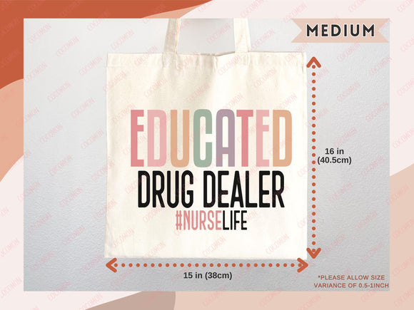 Nurse Canvas Tote Bag Nursing Bag Registered Nurse Gift for Her Women Bag Everyday Tote Eco Friendly Gift Tote Shopper Reusable Grocery Bag