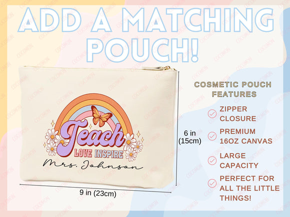 Teacher Appreciation Bag Gift Tote Bag Canvas Custom Teacher Gift Personalized School Bag Gifted Teacher Tote Reusable Bag School Campus Bag