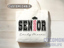 Custom Name Senior Tote Bag High School University Gift Graduation Bag for Her Personalized College Tote Campus School Bag Customized Gift