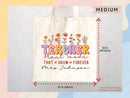 Teacher Appreciation Bag Gift Tote Bag Canvas Custom Teacher Gift Personalized School Bag Gifted Teacher Tote Reusable Bag School Campus Bag