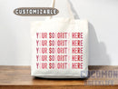 Custom Sorority Tote Bag Gift Rush Initiation Bid Day Big Little Gift Custom Name Sorority Gift College Tote Bag Personalized Gift For Her