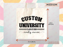 Custom Name College Tote Bag Custom University Gift Graduation Bag for Her Personalized College Tote Bag Campus School Bag Customized Gift