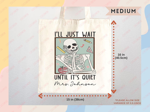 Teacher Appreciation Bag Gift Tote Bag Canvas Custom Teacher Gift Personalized School Bag Gifted Teacher Tote Reusable Bag School Campus Bag