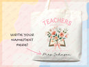 Teacher Appreciation Bag Gift Tote Bag Canvas Custom Teacher Gift Personalized School Bag Gifted Teacher Tote Reusable Bag School Campus Bag