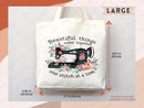 Sewing Lover Canvas Tote Bag Funny Gift Sewing Bag Knit Everyday Tote Eco Friendly Gift Tote Shopper Reusable Grocery Bag Cute Aesthetic Bag