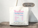 Teacher Appreciation Bag Gift Tote Bag Canvas Custom Teacher Gift Personalized School Bag Gifted Teacher Tote Reusable Bag School Campus Bag