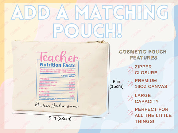 Teacher Appreciation Bag Gift Tote Bag Canvas Custom Teacher Gift Personalized School Bag Gifted Teacher Tote Reusable Bag School Campus Bag