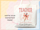 Teacher Appreciation Bag Gift Tote Bag Canvas Custom Teacher Gift Personalized School Bag Gifted Teacher Tote Reusable Bag School Campus Bag