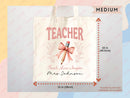 Teacher Appreciation Bag Gift Tote Bag Canvas Custom Teacher Gift Personalized School Bag Gifted Teacher Tote Reusable Bag School Campus Bag