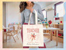 Teacher Appreciation Bag Gift Tote Bag Canvas Custom Teacher Gift Personalized School Bag Gifted Teacher Tote Reusable Bag School Campus Bag