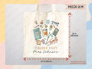 Teacher Appreciation Bag Gift Tote Bag Canvas Custom Teacher Gift Personalized School Bag Gifted Teacher Tote Reusable Bag School Campus Bag