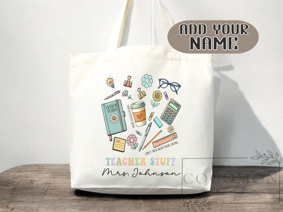 Teacher Appreciation Bag Gift Tote Bag Canvas Custom Teacher Gift Personalized School Bag Gifted Teacher Tote Reusable Bag School Campus Bag