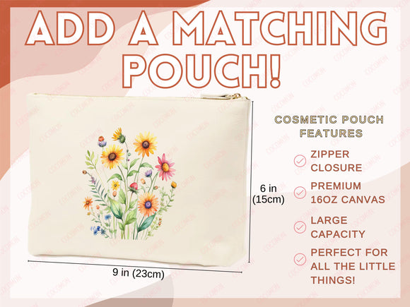 Floral Tote Bag flower tote canvas wildflower bag eco friendly bag aesthetic tote bag reusable bag gift for plant lover tote flower bag cute