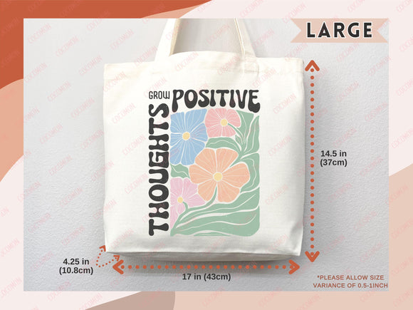 Floral Tote Bag flower tote canvas wildflower bag eco friendly bag aesthetic tote bag reusable bag gift for plant lover tote flower bag cute