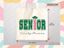 Custom Name Senior Tote Bag High School University Gift Graduation Bag for Her Personalized College Tote Campus School Bag Customized Gift