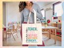 Teacher Appreciation Bag Gift Tote Bag Canvas Custom Teacher Gift Personalized School Bag Gifted Teacher Tote Reusable Bag School Campus Bag