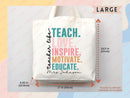 Teacher Appreciation Bag Gift Tote Bag Canvas Custom Teacher Gift Personalized School Bag Gifted Teacher Tote Reusable Bag School Campus Bag