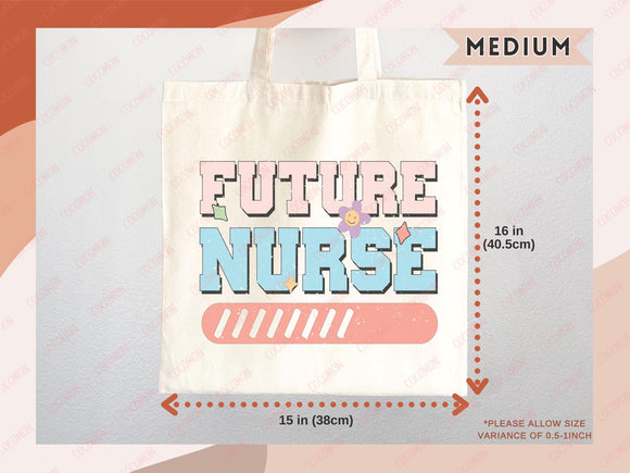 Nurse Canvas Tote Bag Nursing Bag Registered Nurse Gift for Her Women Bag Everyday Tote Eco Friendly Gift Tote Shopper Reusable Grocery Bag
