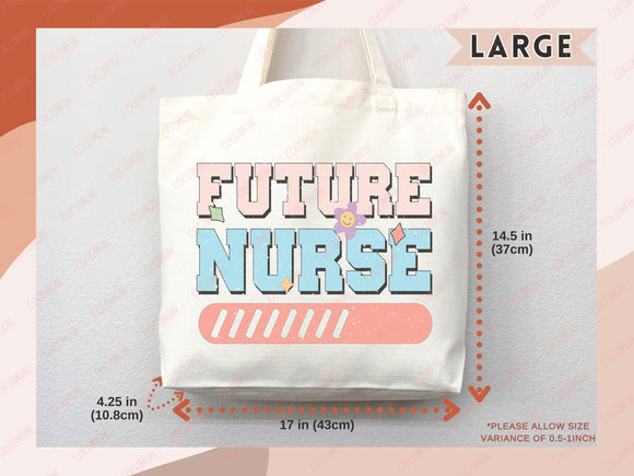 Nurse Canvas Tote Bag Nursing Bag Registered Nurse Gift for Her Women Bag Everyday Tote Eco Friendly Gift Tote Shopper Reusable Grocery Bag