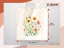 Floral Tote Bag flower tote canvas wildflower bag eco friendly bag aesthetic tote bag reusable bag gift for plant lover tote flower bag cute