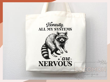 Raccoon Canvas Tote Bag Funny Raccoon Lover Gift Tote Bag Everyday Tote Eco Friendly Tote Shopper Gift Tote Reusable Grocery Bag Cute Bag